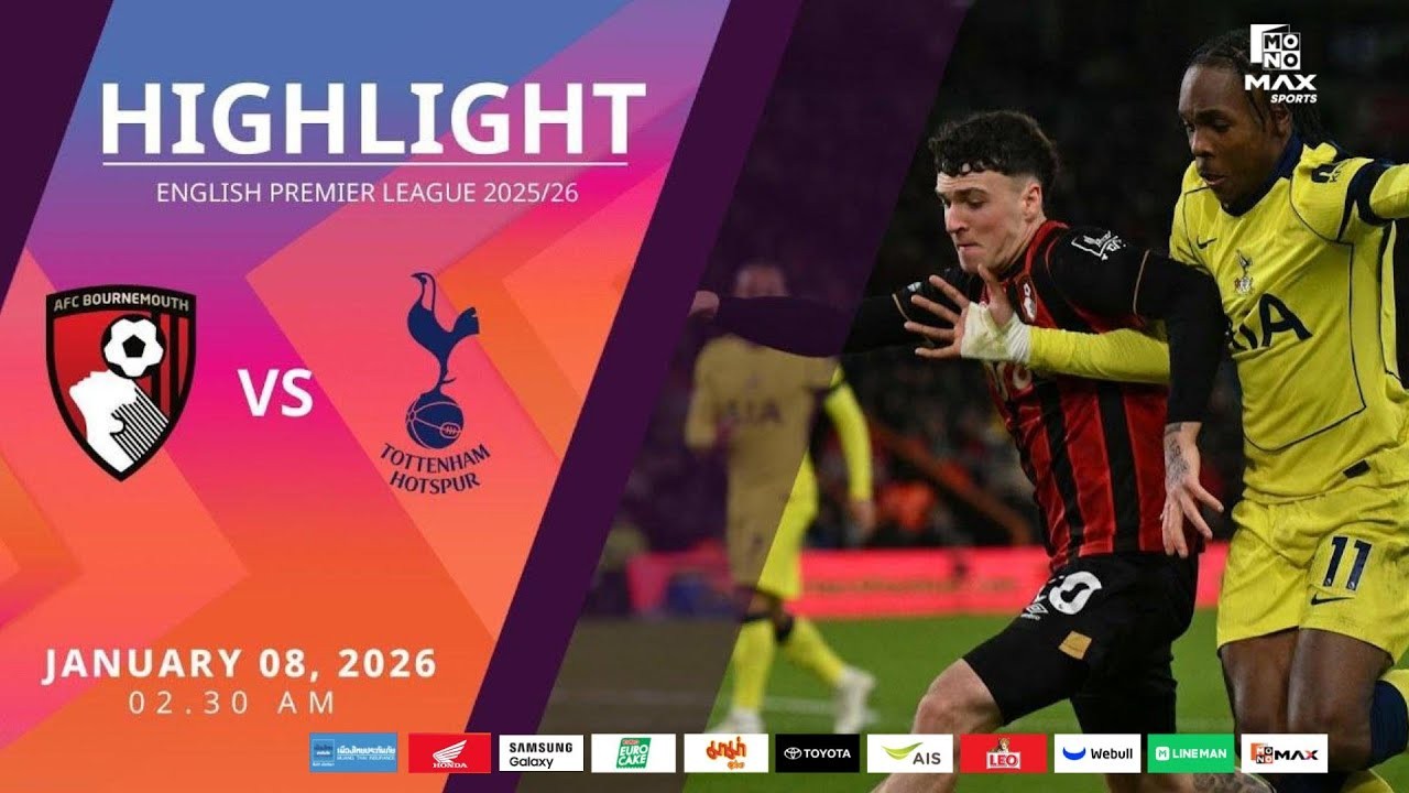 #ไฮไลท์ฟุตบอล [ บอร์นมัธ 3 - 2 ท็อตแน่ม ฮ็อตสเปอร์ส ] พรีเมียร์ลีก อังกฤษ 2025/8.1.69